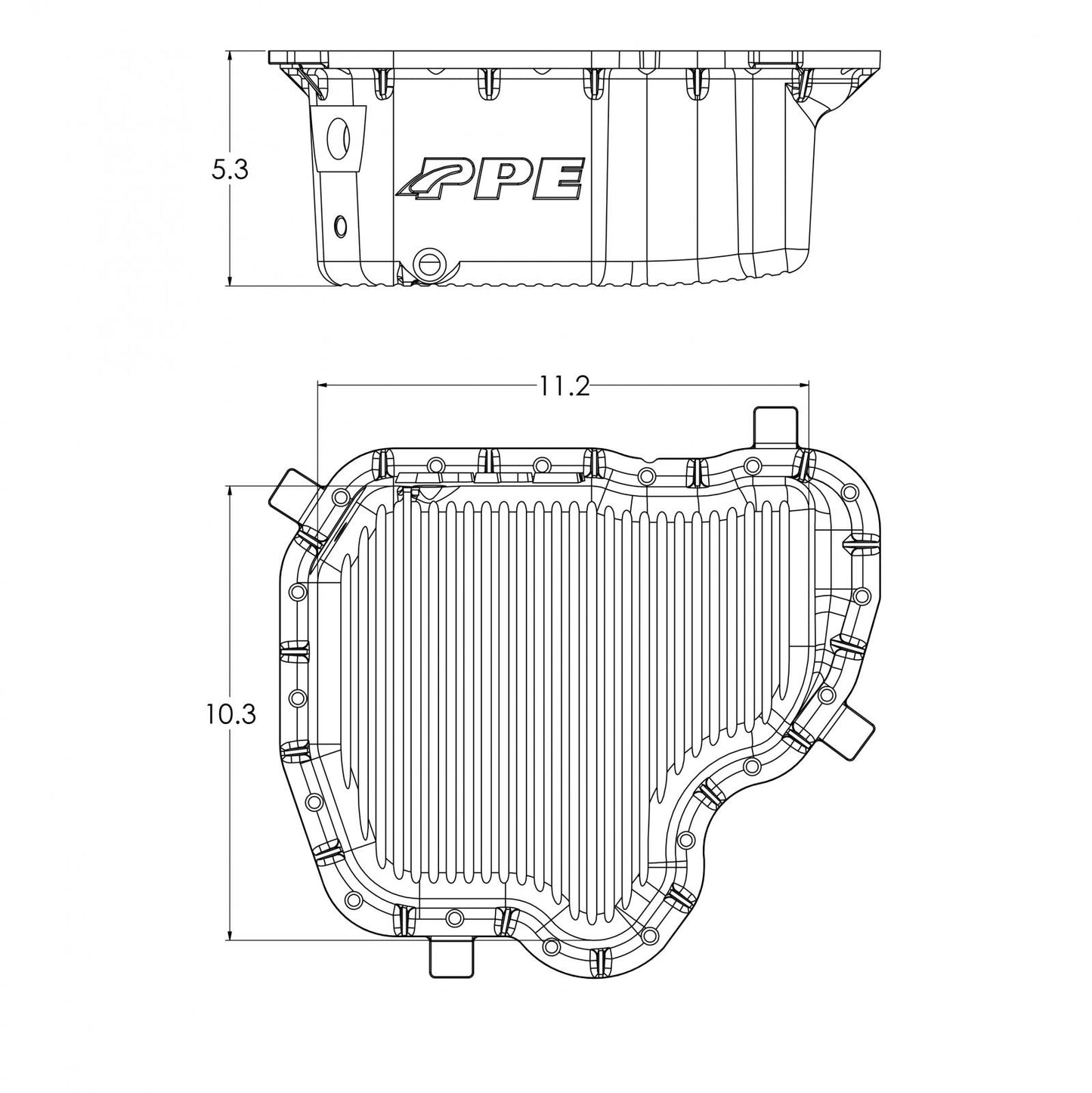 PPE Deep Engine Oil Pan Raw 11-16 18 Hole