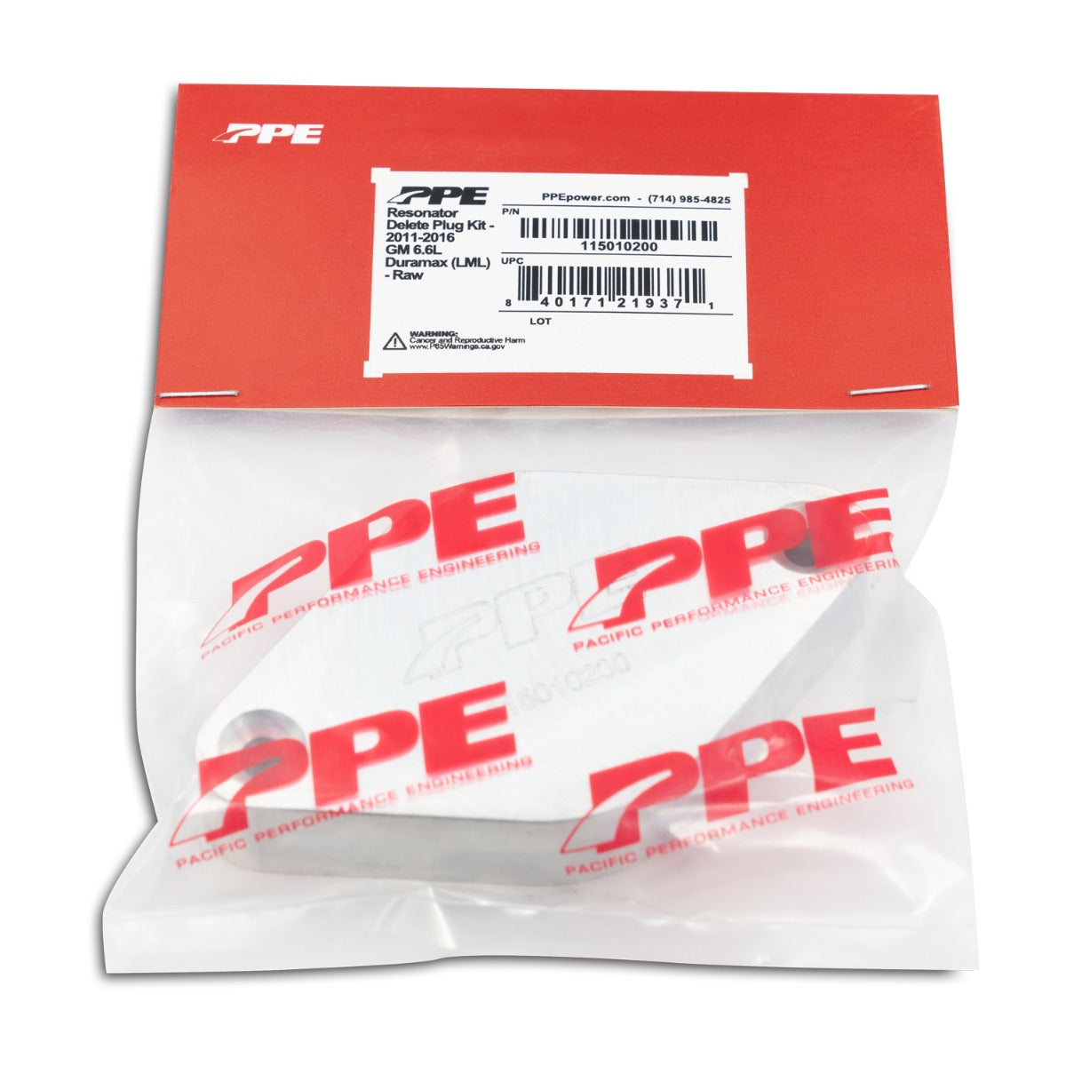 PPE 2011 -2016 GM 6.6L Duramax LML Turbo Resonator Delete Plug