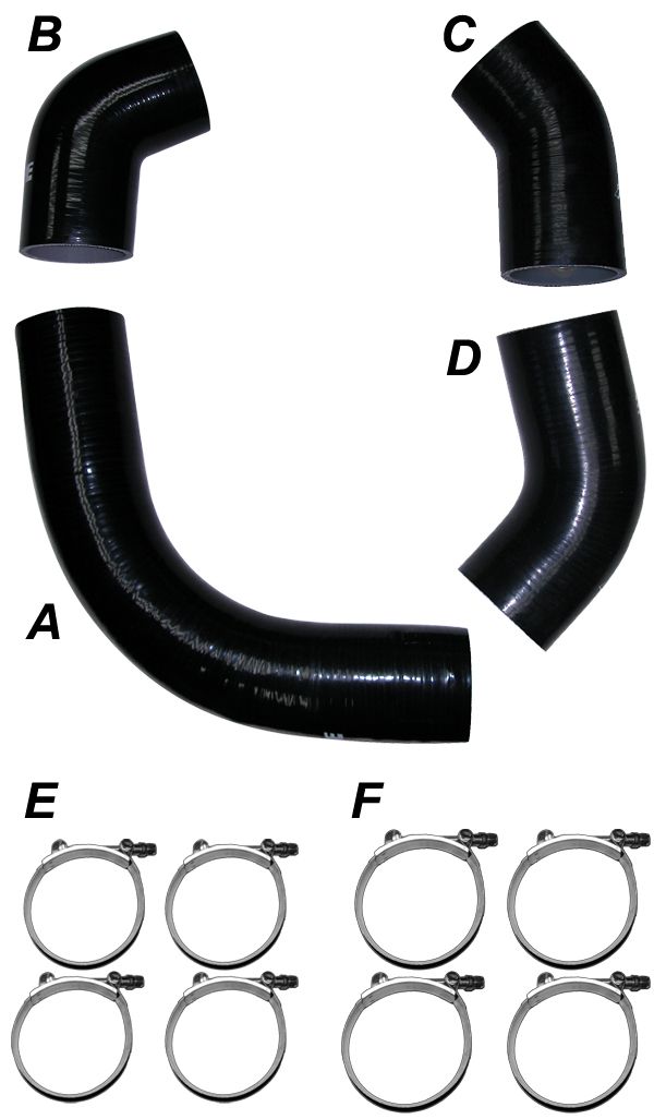 PPE LB7 2001 Silicone Hose And Clamp Kit Black