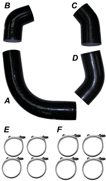 PPE LB7 2001 Silicone Hose And Clamp Kit Black