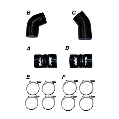 PPE LLY 04.5-05 Silicone And Clamp Kit Black