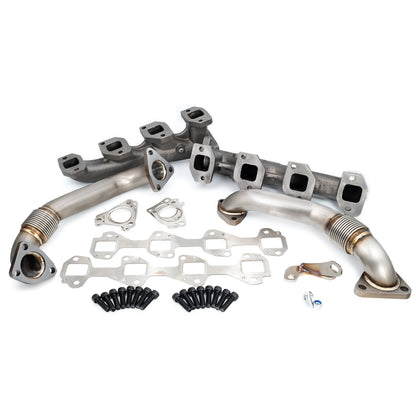 PPE GM 6.6L Duramax High-Flow Exhaust Manifolds and Up-Pipes Kits 2001-2004