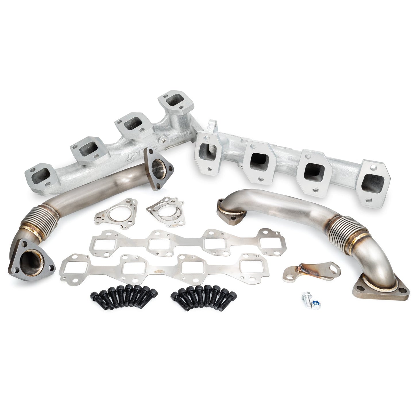 PPE Exhaust Manifold w/Up-Pipes GM 2001 CA, 01-04 FED LB7 No Y - Silver