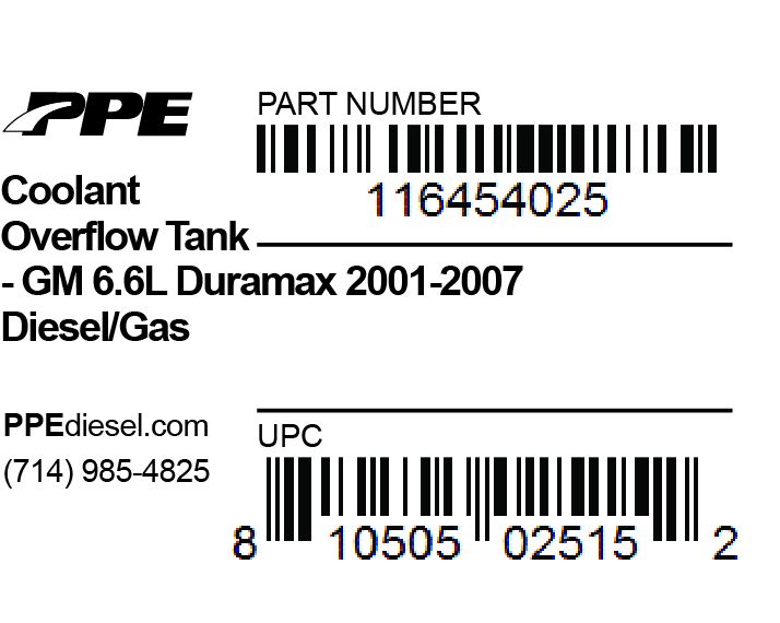 PPE Coolant Overflow Tank 01-07