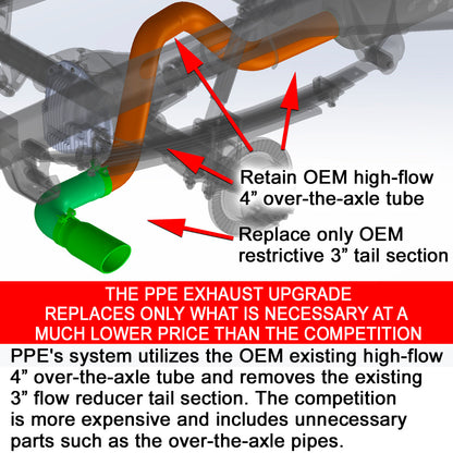 PPE 2007-2019 GM 6.6L Duramax 304 Stainless Steel Four Inch Performance Exhaust Upgrade Polished