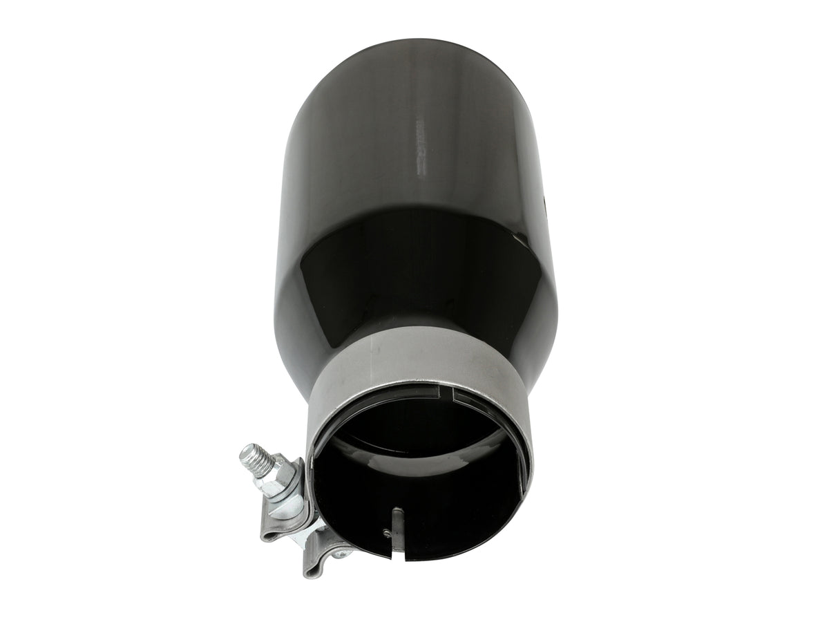 aFe MACH Force-Xp 304 Stainless Steel Clamp-on Exhaust Tip Black - 49T30454-B093