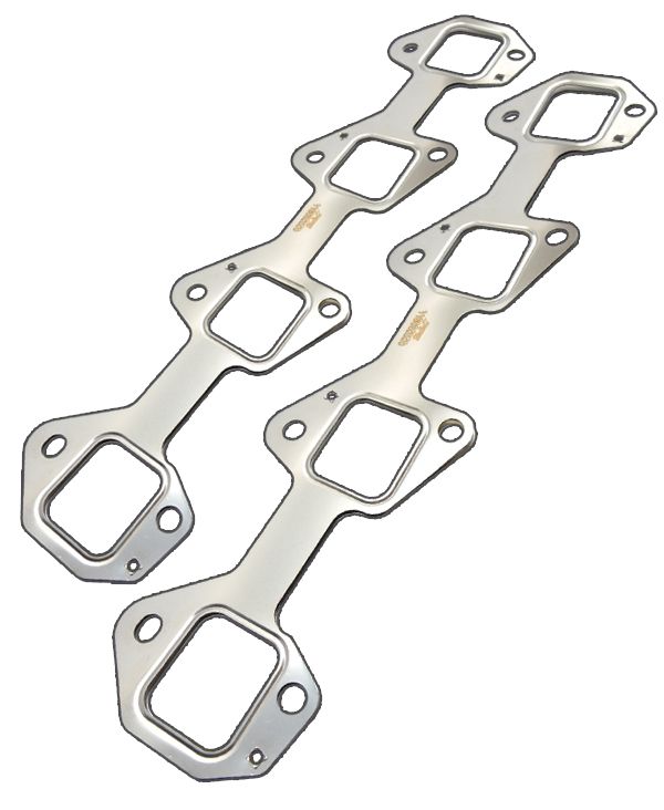 PPE Standard Port Stainless Steel Exhaust Manifold Gasket Set 2 Pcs