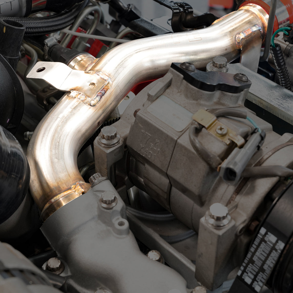PPE Engine Coolant Return Pipe 2001-04 LB7 304 Stainless Steel