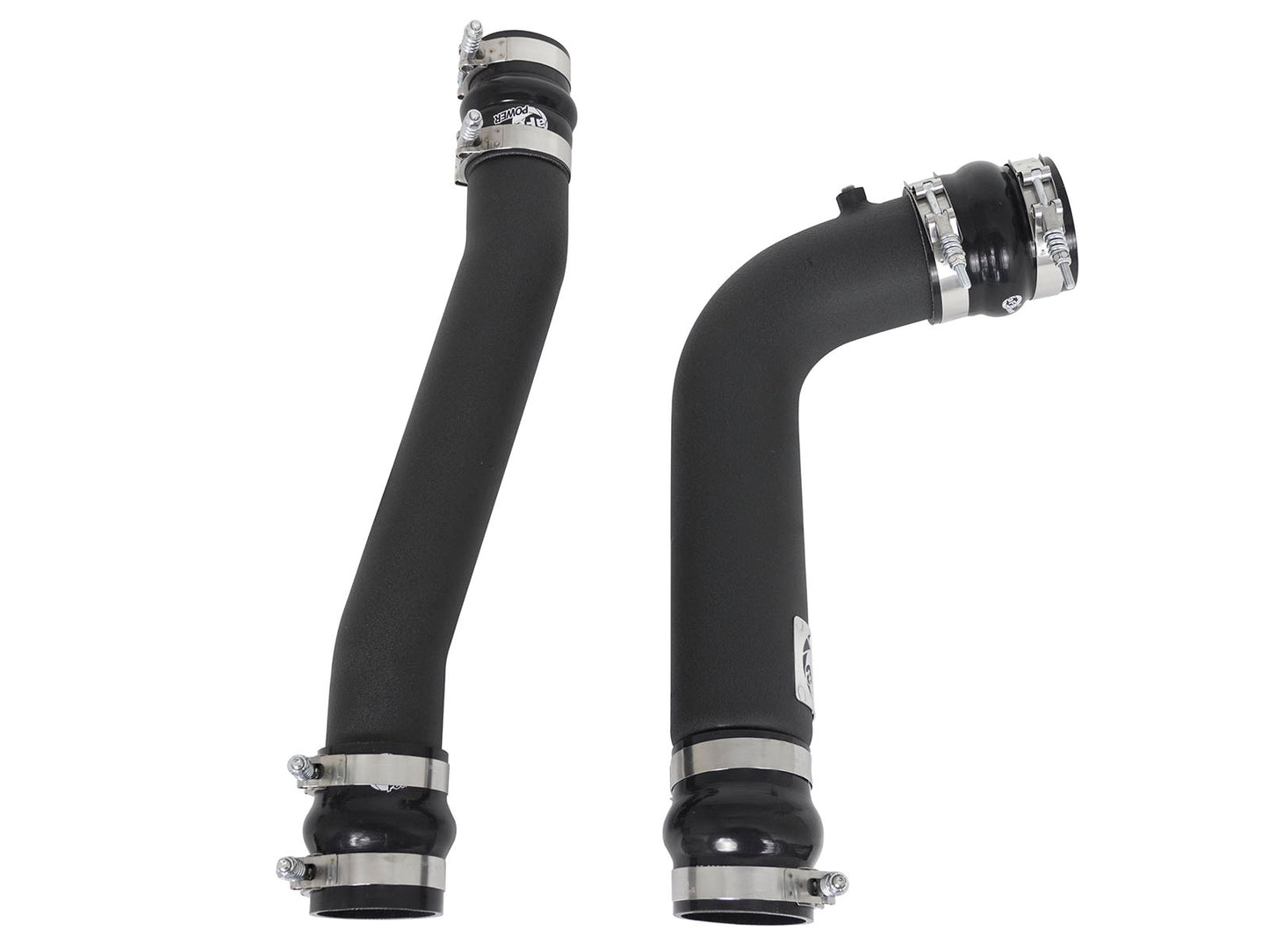 aFe BladeRunner 3 IN & 3-1/2 IN Aluminum Hot and Cold Charge Pipe Kit Black - Dodge 2007-2009 6.7L