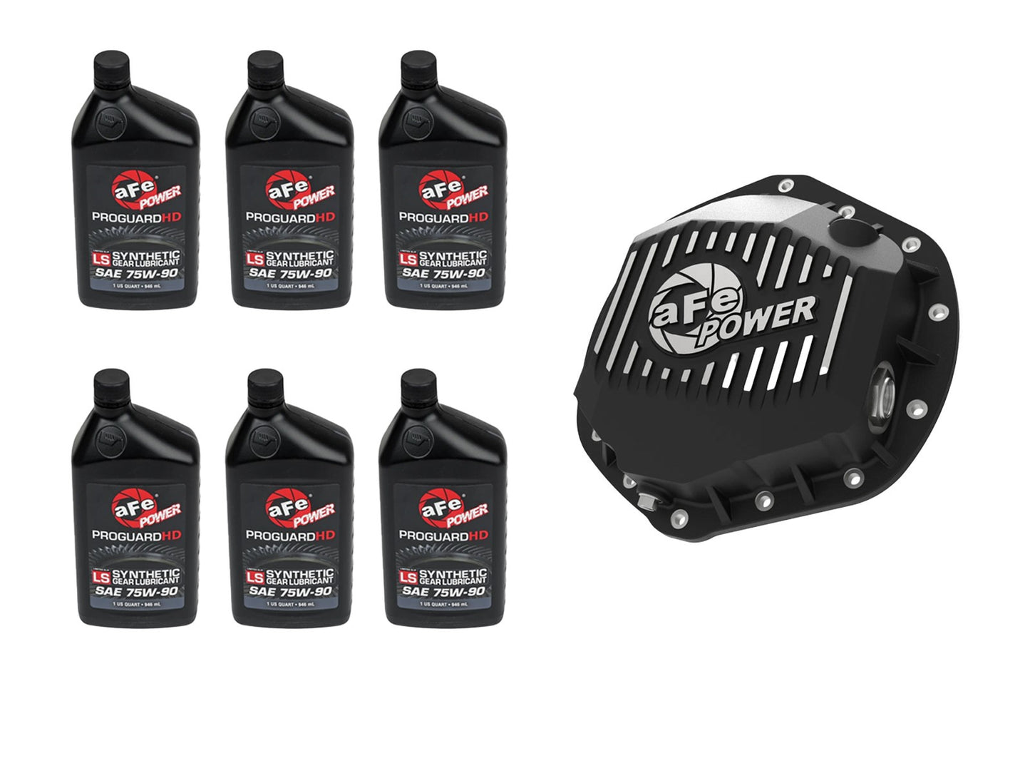 aFe Front & Rear Differential Cover Package w/ Oil - Chevy/GMC 2001-2010 6.6L