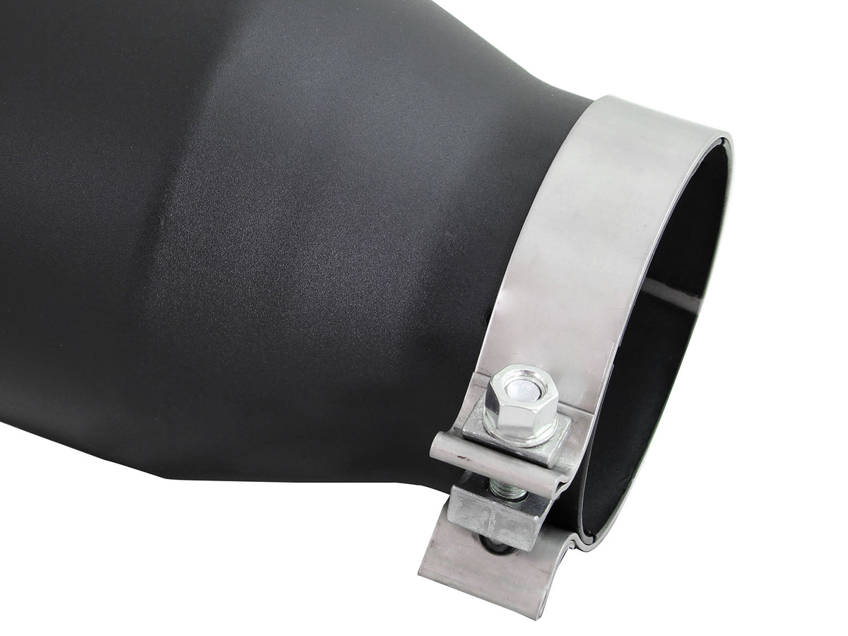 aFe MACH Force-Xp 409 Stainless Steel Clamp-on Exhaust Tip Black - 49T40601-B12