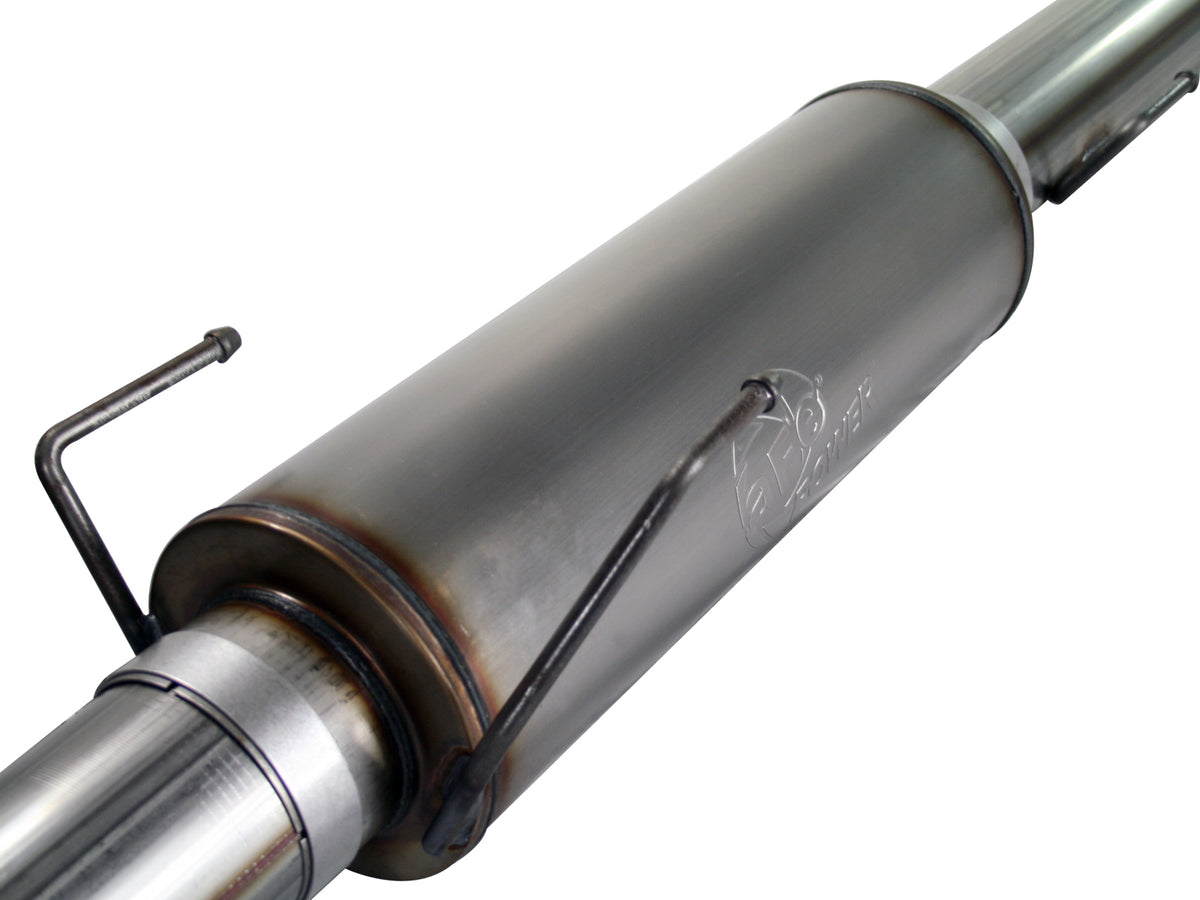 aFe Large Bore-HD 5 IN 409 Stainless Steel Cat-Back Exhaust System w/ Polished Tip