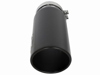 aFe MACH Force-Xp 409 Stainless Steel Clamp-on Exhaust Tip Black Right Side Exit - 49T50601-B161