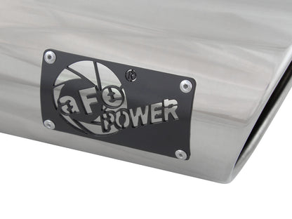 aFe MACH Force-Xp 409 Stainless Steel Clamp-on Exhaust Tip Polished - Right, Inlet Inside Diameter 4 in