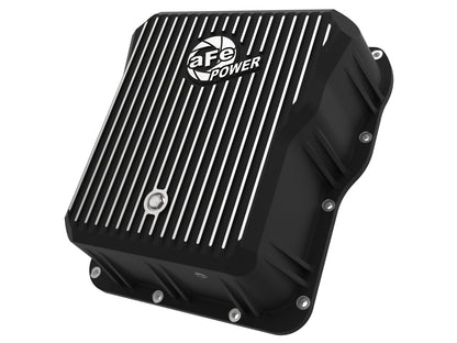 aFe Pro Series Transmission Pan Black w/ Machined Fins - Chevy/GMC 2001-2019 6.6L/8.1L