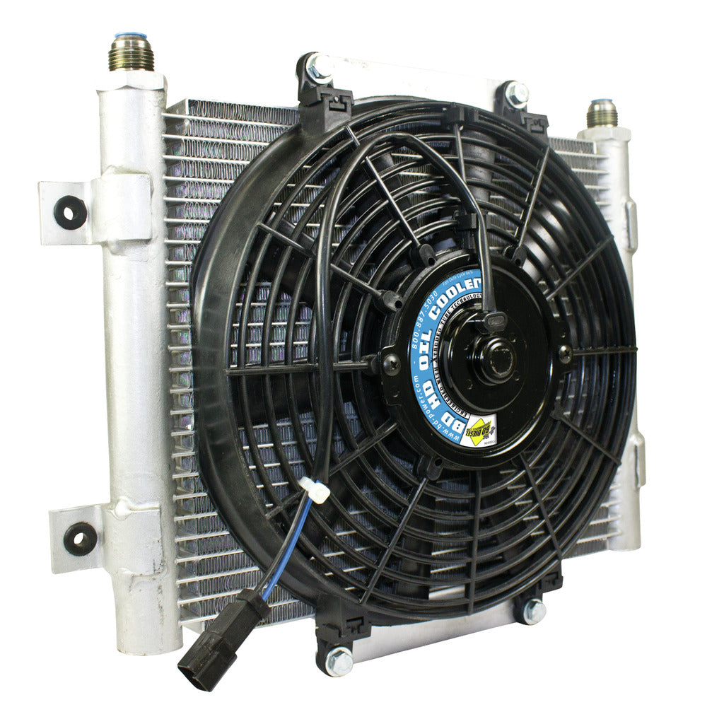 BD Diesel BD Xtrude Transmission Cooler with Fan -10 JIC Male Connection