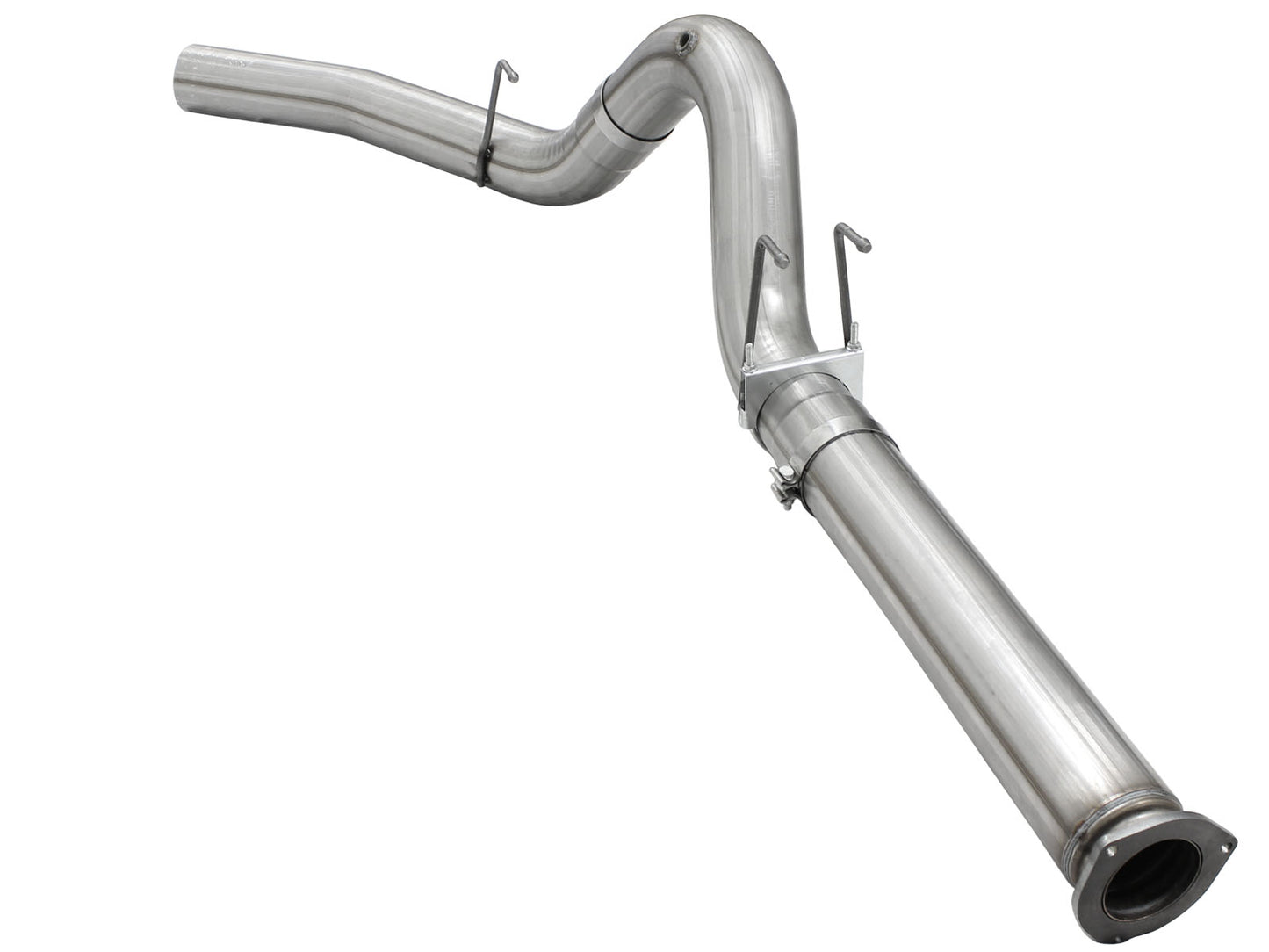 aFe Large Bore-HD 5 IN 409 Stainless Steel DPF-Back Exhaust System - Ford 2015-2016 6.7L