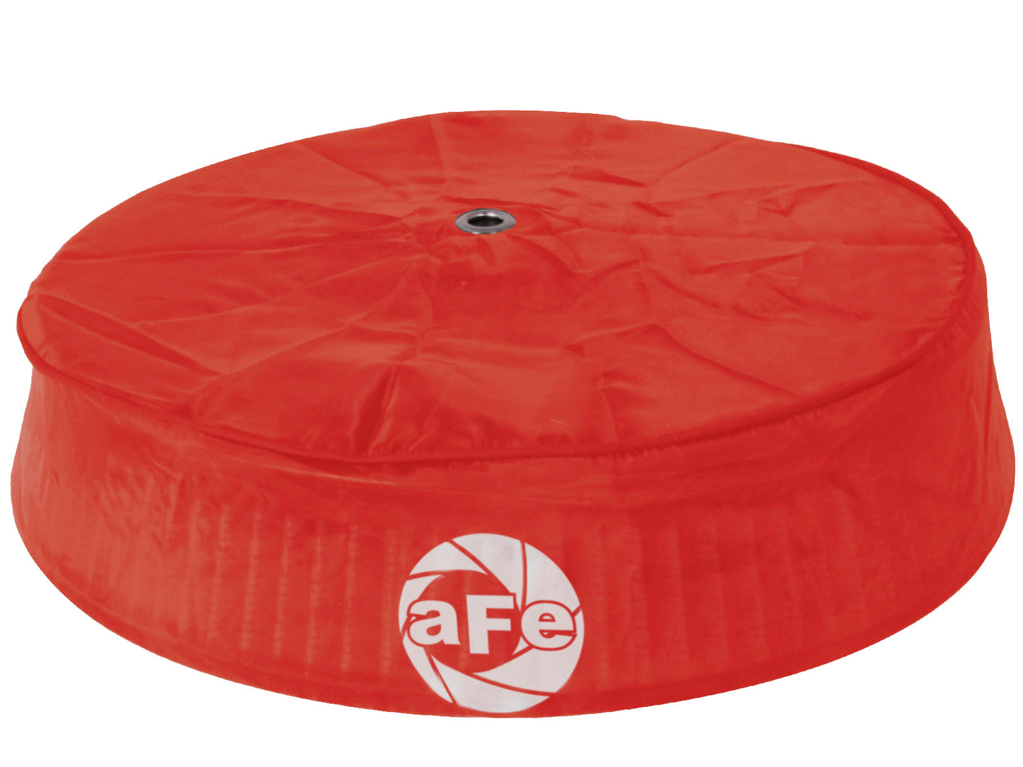 aFe Magnum SHIELD Fine-Woven Nylon Pre-Filter Red - Item Height 3 in, Shape Round