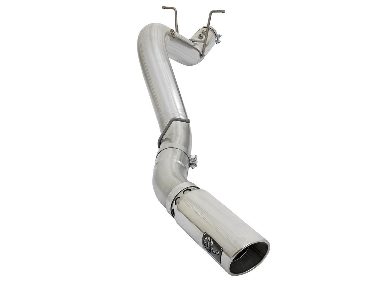 aFe ATLAS 4 IN Aluminized Steel DPF-Back Exhaust System w/ Polished Tip - Chevy/GMC 2017-2019 6.6L - 49-04085-P