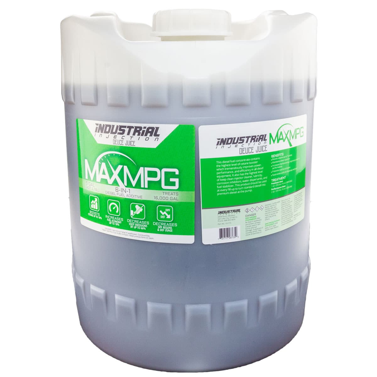 Industrial Injection MaxMPG All Season Deuce Juice Additive 5 Gallon Container