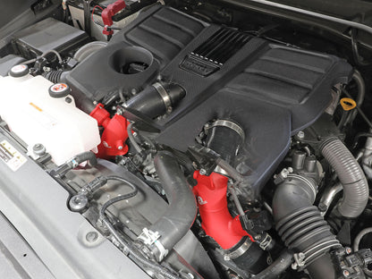 aFe BladeRunner 2-1/2 IN Aluminum Hot Charge Pipe Red - 2022-2026 3.4L
