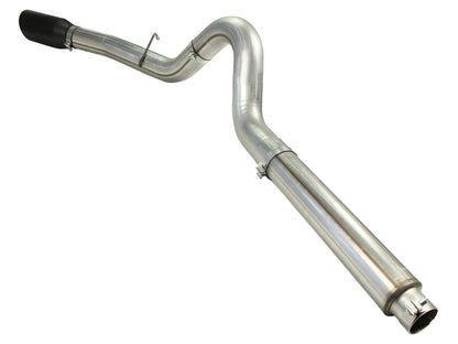 aFe Large Bore-HD 5 IN 409 Stainless Steel DPF-Back Exhaust System w/Black Tip - Ford 2008-2010 6.4L