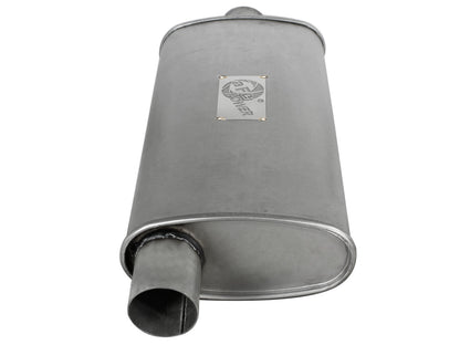 aFe Scorpion Aluminized Steel Pass-Through Muffler - Body Length 18 in, Body Width 9 in