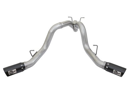 aFe ATLAS 4 IN Aluminized Steel DPF-Back Exhaust System w/ Black Tip - Chevy/GMC 2017-2019 6.6L