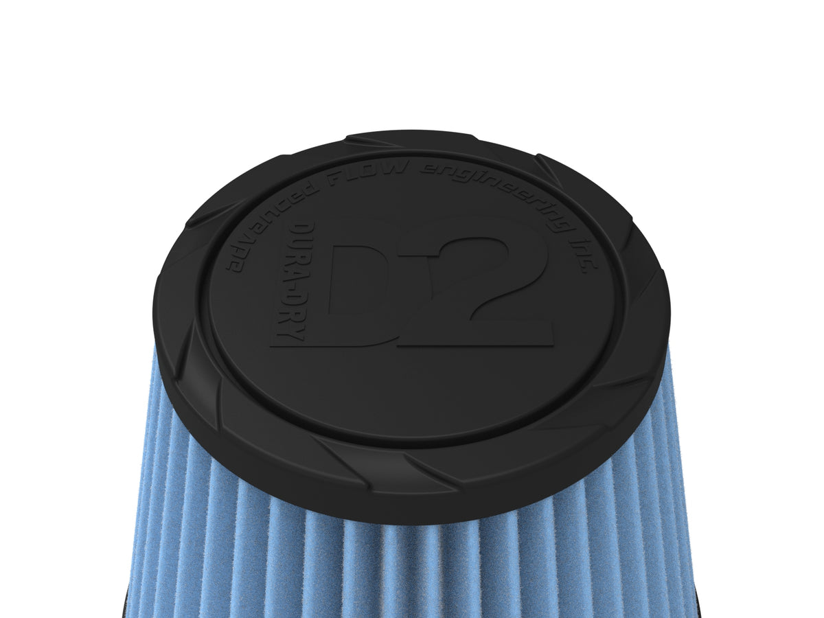 aFe Universal Clamp-On Air Filter w/ D2 Dura-Dry Media - 21-40505V