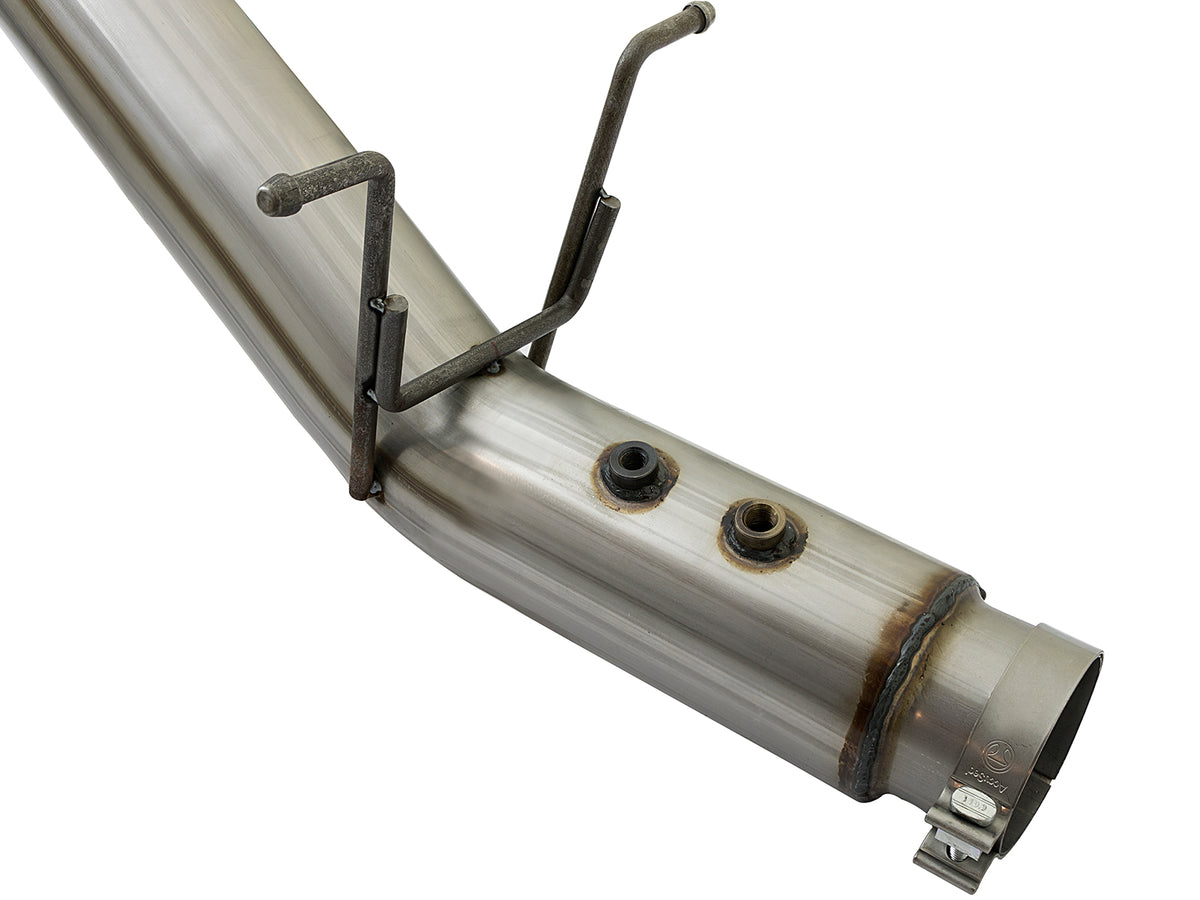 aFe Large Bore-HD 4 IN 409 Stainless Steel DPF-Back Exhaust System w/Black Tip - Chevy/GMC 2017-2019 6.6L