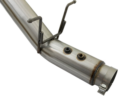 aFe Large Bore-HD 4 IN 409 Stainless Steel DPF-Back Exhaust System w/Black Tip - Chevy/GMC 2017-2019 6.6L