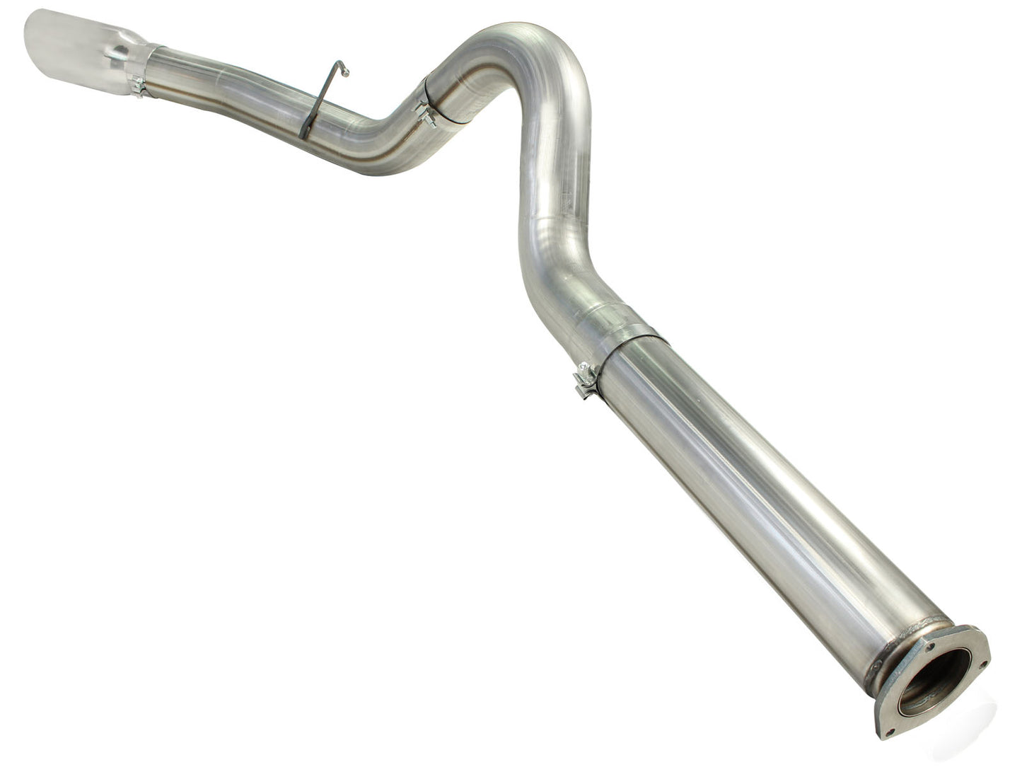 aFe Large Bore-HD 5 IN 409 Stainless Steel DPF-Back Exhaust System w/Polished Tip - Ford 2011-2014 6.7L