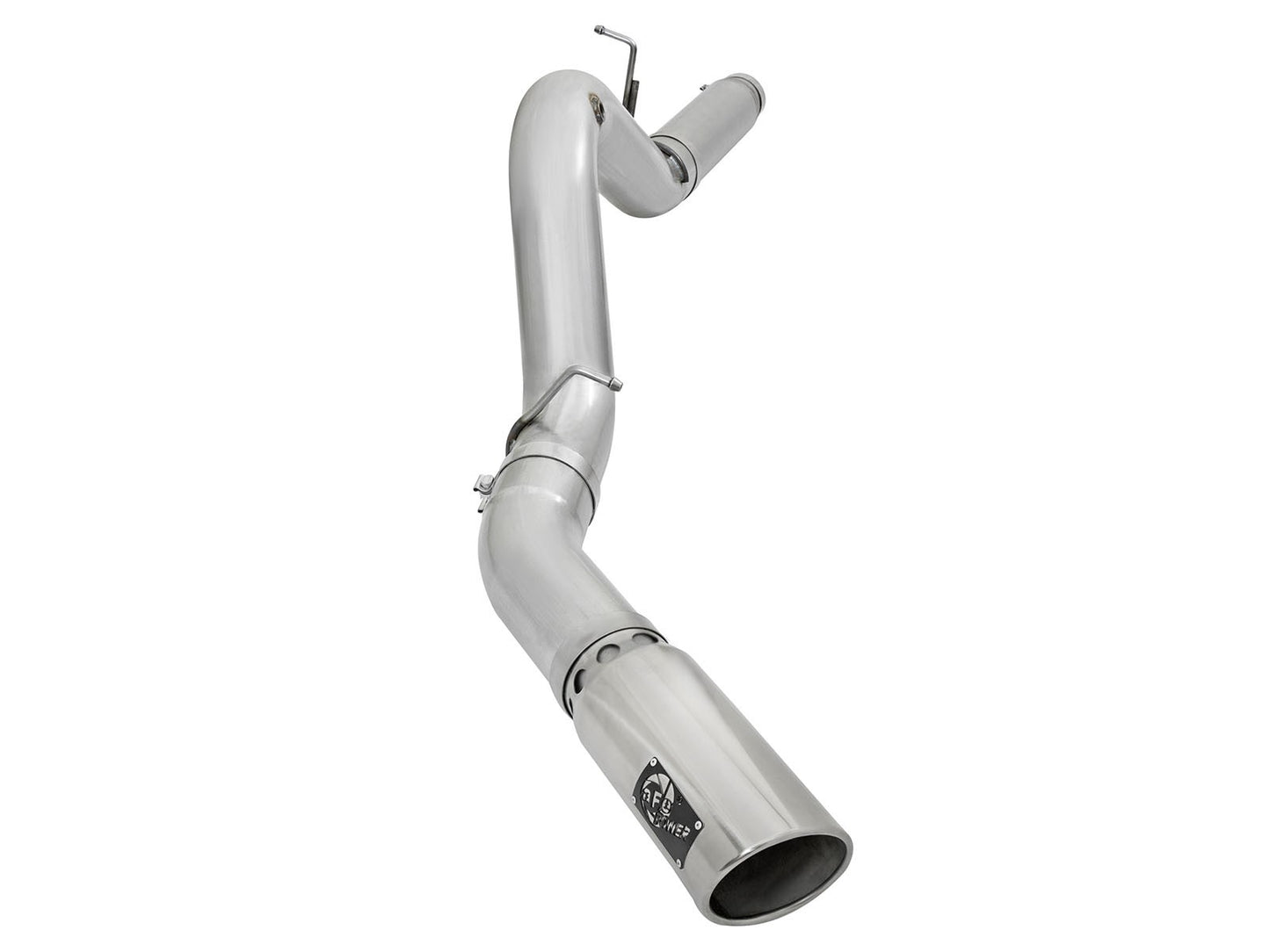 aFe ATLAS 5 IN Aluminized Steel DPF-Back Exhaust System w/Polished Tip - Chevy/GMC 2016 6.6L