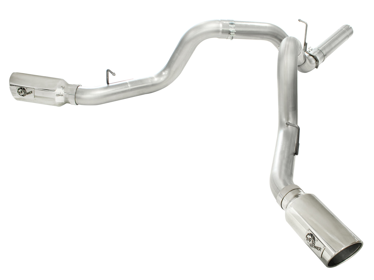 aFe ATLAS 4 IN Aluminized Steel DPF-Back Exhaust System w/Polished Tip - Chevy/GMC 2011-2016 6.6L