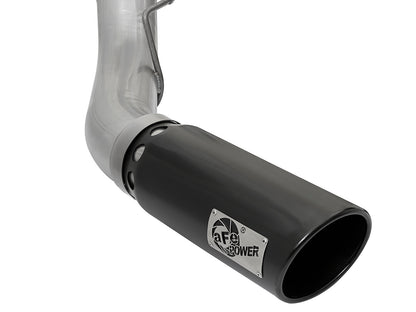 aFe ATLAS 5 IN Aluminized Steel DPF-Back Exhaust System w/Black Tip - Ford 2017-2026 6.7L