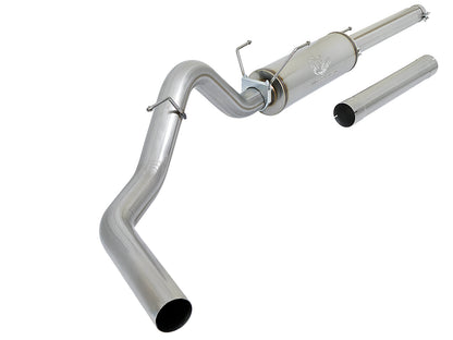 aFe Large Bore-HD 4 IN 409 Stainless Steel Cat-Back Exhaust System w/o Tip - Dodge 2003-2004 5.9L