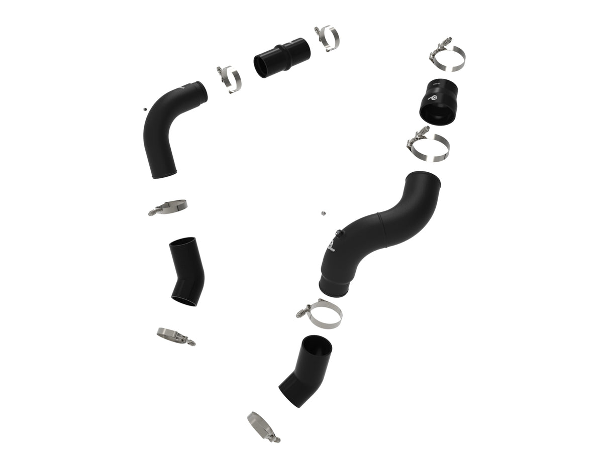 aFe BladeRunner Aluminum Hot and Cold Charge Pipe Kit Black - Ram 2025-2026 6.7L - Black