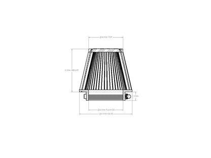 aFe Universal Clamp-On Air Filter w/ D2 Dura-Dry Media - 21-40505V