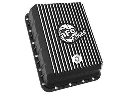 aFe Pro Series Transmission Pan Black w/ Machined Fins - Ram 2013-2024 6.7L