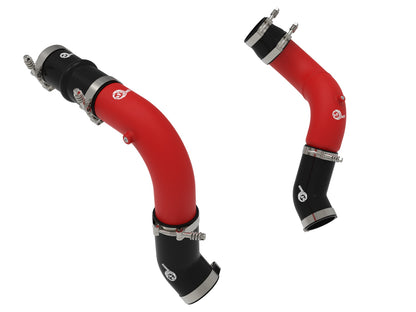 aFe BladeRunner Aluminum Hot and Cold Charge Pipe Kit Black - Ram 2025-2026 6.7L - Red