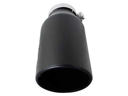 aFe MACH Force-Xp 409 Stainless Steel Clamp-on Exhaust Tip Black - 49T40606-B15