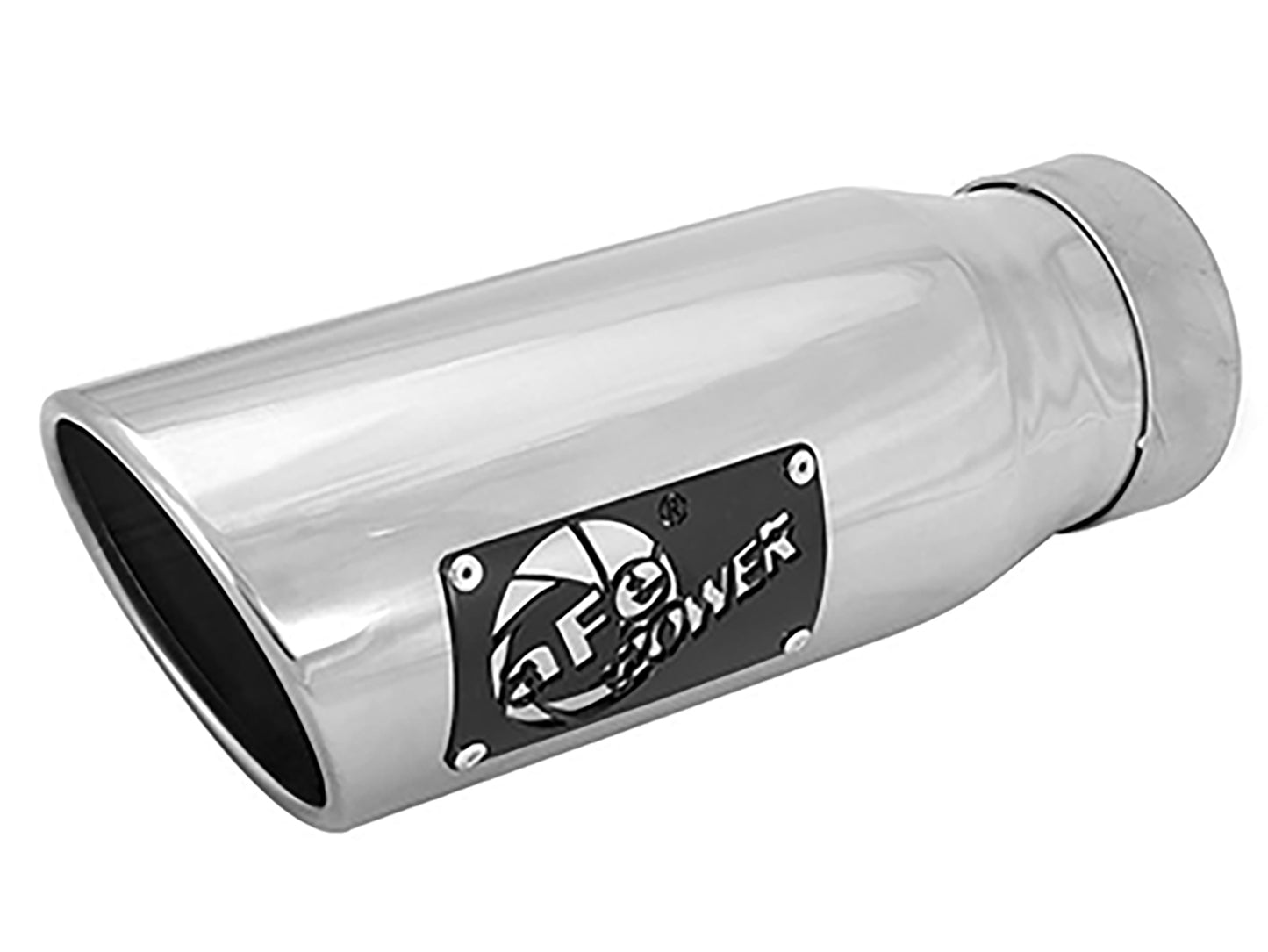 aFe MACH Force-Xp 304 Stainless Steel Clamp-on Exhaust Tip Polished Left Side Exit - 49T35452-P12