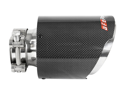 aFe MACH Force-Xp 304 Stainless Steel Clamp-on Exhaust Tip Carbon Fiber - Carbon Fiber, Outlet Inside Diameter 4.5 in