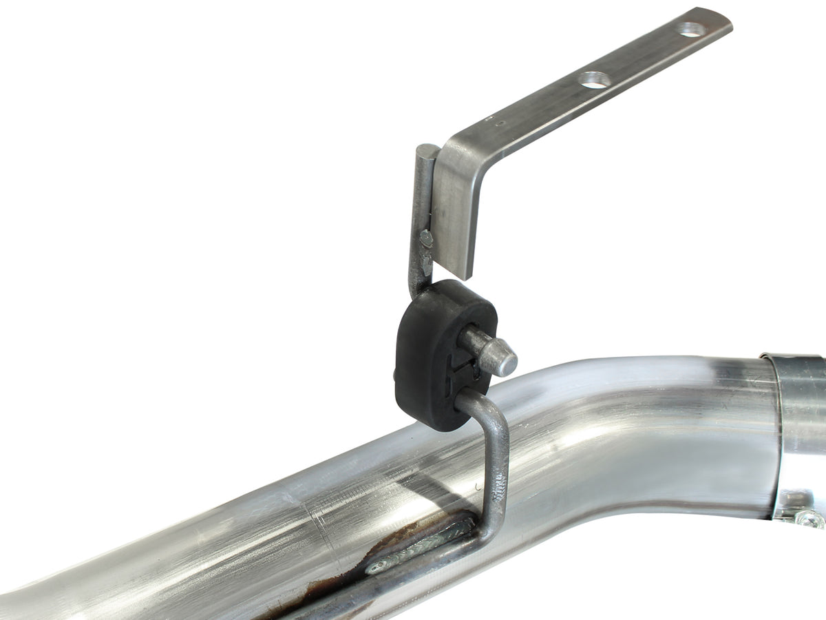 aFe Large Bore-HD 4 IN 409 Stainless Steel DPF-Back Exhaust System w/Polished Tip - Chevy/GMC 2011-2016 6.6L