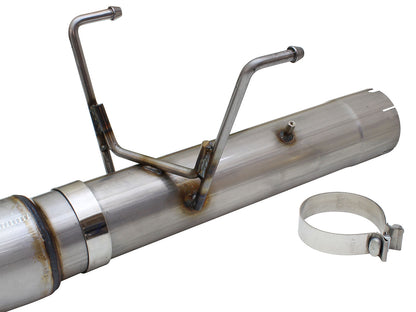 aFe ATLAS 5 IN Aluminized Steel DPF-Back Exhaust System w/Black Tip - Ram 2013-2018 6.7L - 49-02051-1B