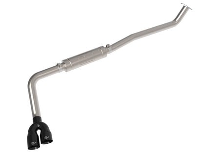 aFe Rebel Series 3 IN 304 Stainless Steel Middle-Side Exit Exhaust System Black Ti