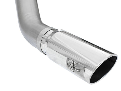 aFe ATLAS 5 IN Aluminized Steel DPF-Back Exhaust System w/Polished Tip - Ram 2013-2018 6.7L - 49-02051-1P