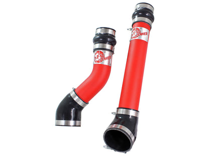 aFe BladeRunner 3 IN Aluminum Hot and Cold Charge Pipe Kit Red - Dodge 1994-2002 5.9L