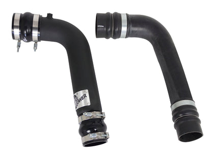 aFe BladeRunner 3 IN & 3-1/2 IN Aluminum Hot and Cold Charge Pipe Kit Black - Dodge 2007-2009 6.7L