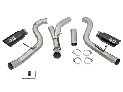 aFe ATLAS 4 IN Aluminized Steel DPF-Back Exhaust System w/Black Tip - Chevy/GMC 2016 6.6L